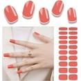 thumbnail image 1 of Foyute Semi Cured Gel Nail Strips, 20 Pcs Soft Self-Adhesive Gel Nail Polish Wraps Sticker for Salon-Quality Manicure Set,Long Lasting,Easy to Apply & Remove, Nail File & Wooden Stick (Orange), 1 of 8