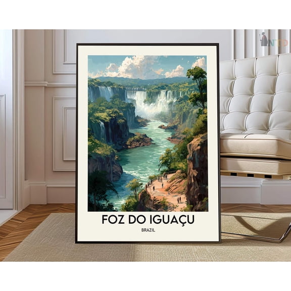 Foz Do Iguacu Brazil Poster, Unframed Paper Poster 8x10in