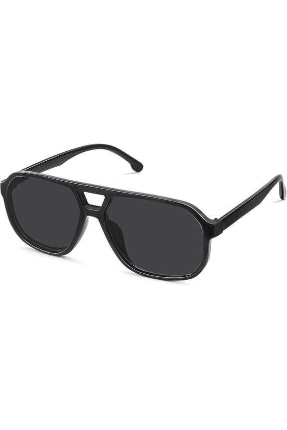 Oversized Aviator Sunglasses, Retro Square UV400