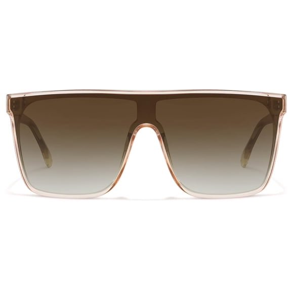 Fozono Oversized Flat Top Shield Sunglasses, Unisex One Piece UV Protection