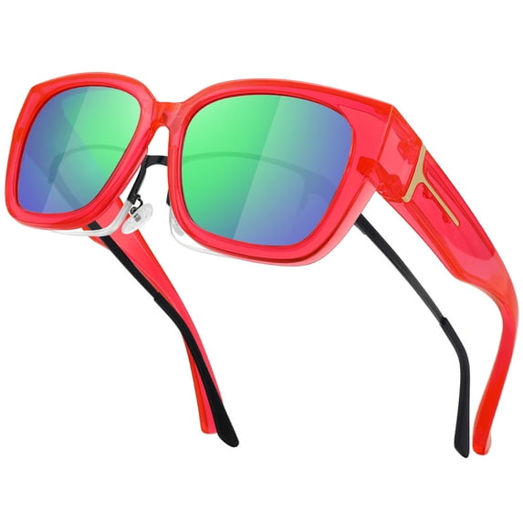 Oversized Polarized Fit-Over Sunglasses for Men and Women, UV400 Driving Shades