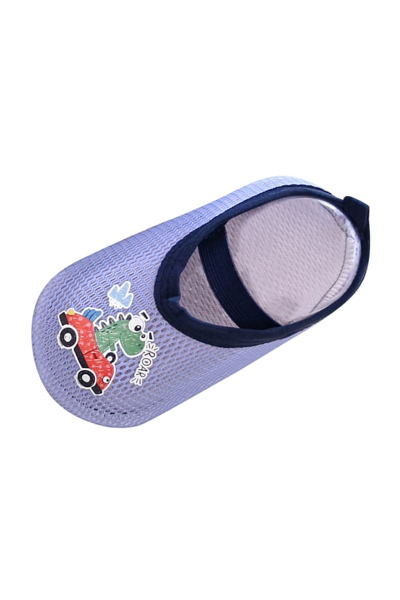 Animal Kids Boys Girls Socks Barefoot Aqua Shoes Socks Non Floor Cartoon Pattern Mesh Sneakers Shoes Sizes L Little Kid(Blue)