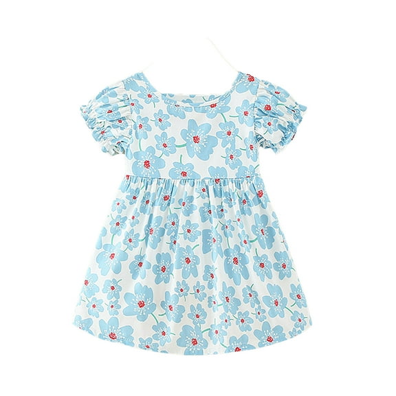 Fozruso Baby Baby Girls' Dresses Little Girls Fluffy Summer Dresses,Sizes 4-5 Years