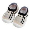thumbnail image 1 of Fozruso Baby Boy Girl Non Indoor Infant Walking Shoes Breathable Warm Elastic Sock Shoes With Memory Sole Toes Outdoor Sneakers Sizes 4 Toddler(Beige), 1 of 4