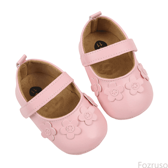 Fozruso Baby First Walking Shoes Soft Sole Sneakers For Girls And Boys With Floral Design Ideal For Autumn And Indoor Outdoor Use,Sizes 11(0-6 Months)
