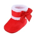 thumbnail image 1 of Fozruso Baby Girls And Boys Warm Shoes Soft Booties Soft Comfortable Boots Toddler Warming And Fashion Snow Boots Sizes 4 Toddler(Red), 1 of 6