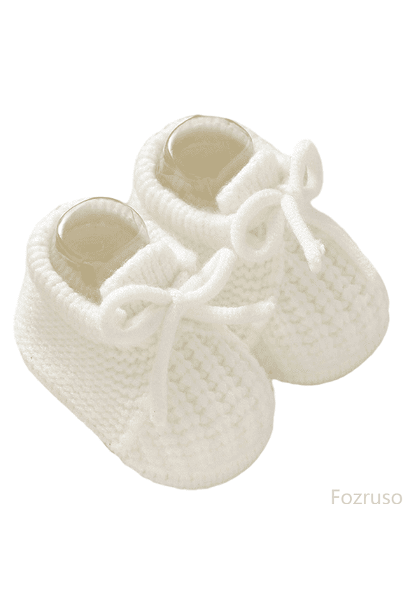 Baby Girls First Walking Shoes Soft Sole Knit Booties With Bow For Infant Toddler Winter Indoor Outdoor Suitable For 0 12 Months,Sizes 3.5(3-6 Months)