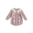 thumbnail image 1 of Fozruso Baby Girls Knit Bodysuit Long Sleeve Winter Outfit Lace Collar Romper Casual Wear Soft Comfortable Clothes For 0 12 Months Jumpsuit Cute Rompers Sizes 6-9 Months, 1 of 7