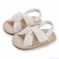 thumbnail image 1 of Fozruso Baby Girls Sandals Summer Shoes Outdoor First Waler Toddler Girls Shoes For Summer,Sizes 6 Toddlers 12-18 Months(White), 1 of 7