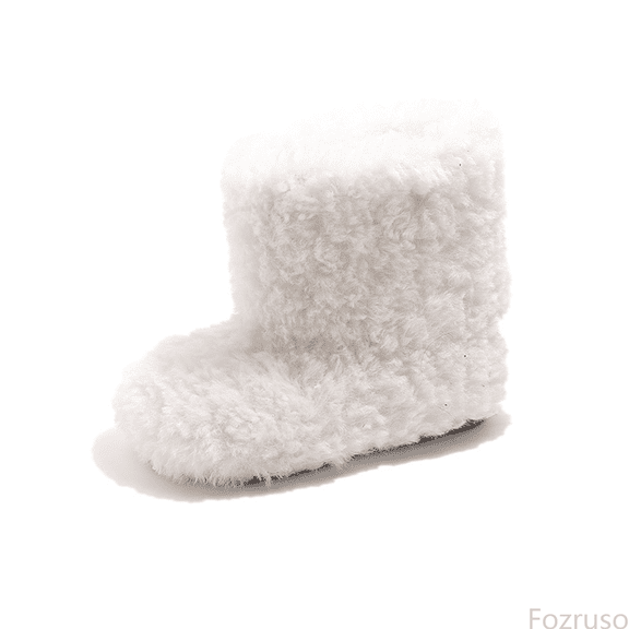 Fozruso Baby Girls Winter Boots Lined Booties With Ankle Warm Shoes For Toddler Non Soft Sole,Girls Boots Sizes 7 Toddler(18-24 Months)