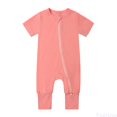 thumbnail image 1 of Fozruso Baby Rompers Footless Pajamas Zipper Short Sleeve Sleeper Jumpsuit Boys Rompers Sizes 6-12 Months, 1 of 3