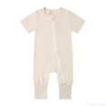 thumbnail image 1 of Fozruso Baby Rompers Footless Pajamas Zipper Short Sleeve Sleeper Jumpsuit Boys Rompers Sizes 6-12 Months, 1 of 3