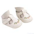 thumbnail image 1 of Fozruso Baby Sandals For Soft Sole Breathable Comfortable Casual Walking Shoes With Embroidery Design For Boys Girls 0 18 Months,Sizes 4 Toddlers 0-6 Months(White), 1 of 7