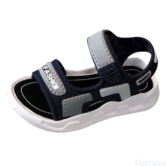 Fozruso Boy Fashion Comfortable Beach Sandals With Soft Soles In Summer,Sizes 1 Big Kid 9-9.5 Years(Gray)