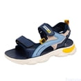 thumbnail image 1 of Fozruso Boys And Girls Open Toe Polyurethane Soft Soled Sports Sandals And Beach Shoes,Sizes 12.5 Big Kid 30(Blue), 1 of 7