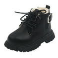thumbnail image 1 of Fozruso Boys And Girls PU Lace Shoes Fashion Mesh Lace Boots Non Slip Breathable Nude Boots,Sizes 9(3-3.5 Years), 1 of 6