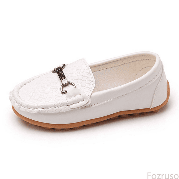 Fozruso Boys Casual Leather Sneakers For Kids Soft Sole Non Slip耐磨 Toddler School Shoes Lightweight Comfortable Everyday Walking,Sizes 13(7-8 Years)