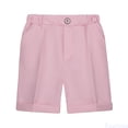 thumbnail image 1 of Fozruso Boys Casual Shorts Kids Summer Casual Stretch Fit Flat Front School Uniform Shorts with Pockets for Boys Kids Summer Shorts Sizes 12-13 Years(Pink), 1 of 3