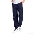 thumbnail image 1 of Fozruso Boys Casual Solid Color Pants With Drawstring Ankle And Side Pockets Comfortable Elastic Waistband For Everyday Wear School Uniform Pants Sizes 4-5 Years(Blue), 1 of 5