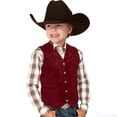thumbnail image 1 of Fozruso Boys Cowboy Vest for Kids Retro Style Casual Waistcoat Toddler Wedding Party Outfit School Uniform Vest Sizes 11-12 Years, 1 of 5