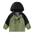 thumbnail image 1 of Fozruso Boys Jacket 8-9 Years,Boys Windbreaker Jacket For Kids Lightweight Hooded Zipper Coat Outdoor Casual School Jacket For Boys Age 2 To 13 Years Green, 1 of 5