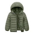 thumbnail image 1 of Fozruso Boys Girls Winter Coats Full Zip Down Puffer Jacket 3-4 Years,Hood Jackets Kids Lightweight Padded Warm Outwear, 1 of 3