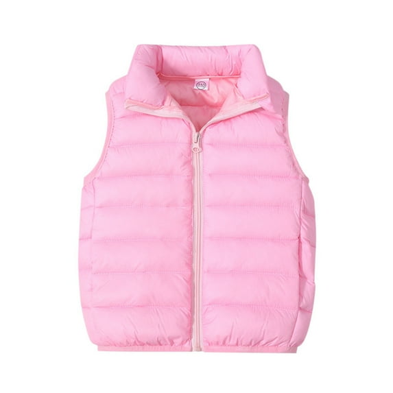 Fozruso Boys Girls Winter Puffer Vest 3-4 Years,Kids Lightweight Sleeveless Zipper Puffy Jacket Warm Soft Waistcoat