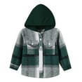 thumbnail image 1 of Fozruso Boys Jackets Coats 18-24 Months,Toddler Boys Girls Shirt Coat Jacket Plaid Long Sleeve Kids Tops Hooded Outwear Multicolor, 1 of 6