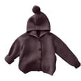 thumbnail image 1 of Fozruso Boys Jackets Coats 6-7 Years,Boys Girls Hooded Cardigan Sweater Soft Knit Fall Winter Coats Jackets With Design Details For Kids And Children Brown, 1 of 3