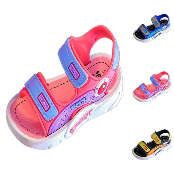 Fozruso Boys Open Toe Flat Sandals Boy Fashion Comfortable Beach Sandals With Soft Soles In Summer Sizes 1.5 Big Kid(9.5-10 Years)
