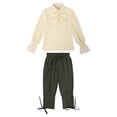 thumbnail image 1 of Fozruso Boys' Pant Sets Children's Set Shirt & Nine Pant Combo For & Dress Up Play | Scottish Jacobite Themed Outfit,Sizes 4-5 Years(Beige), 1 of 4