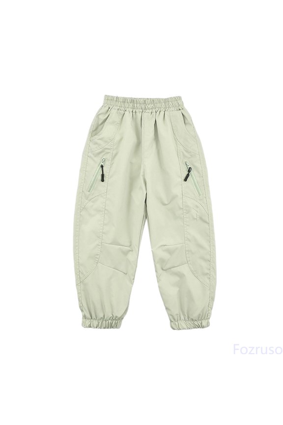 Boys Pants Outdoor Windproof Rain Pants For Kids Hiking Skiing Softshell Trousers Childrens Sports Play Casual Winter Thermal Snow Boys Pants Kids Casual Sizes 3-4 Years(Yellow)