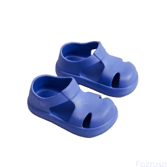 Fozruso Boys Sandals For Toddlers Soft Sole Slip Summer Casual Outdoor Comfortable Breathable Lightweight Elastic Kids Beach Shoes,Sizes 7 Little Kid 2-2.5 Years(Blue)