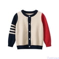 thumbnail image 1 of Fozruso Boys School Uniforms Sweater Cardigan Open Front Button Long Sleeve Cardigan,Red, 1 of 5