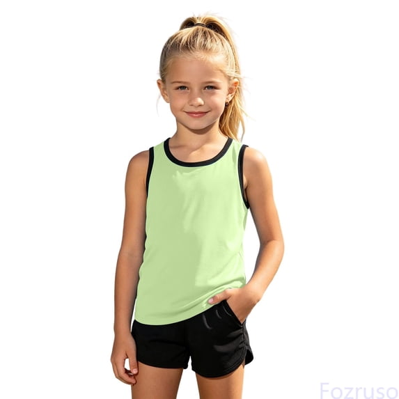 Fozruso Boys Sleeveless Casual Tank Tops Summer Breathable Athletic Undershirts Tops for Kids
