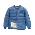 thumbnail image 1 of Fozruso Boys Windbreaker Jacket 4-5 Years,Kids Boys Girls Coat Winter Jacket Soild Color Outwear Windproof Warm Coat Jacket Children's Clothing Blue, 1 of 1