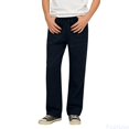 thumbnail image 1 of Fozruso Breathable Linen Pants For Boys Straight Leg Casual Pants Comfortable Kids Long Pants With Elastic Waist For Daily Play Straight Fit School Pants Sizes 16-17 Years(Blue), 1 of 7