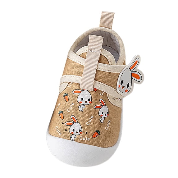 Fozruso Cartoon Baby Walking Shoes For Boys And Girls Breathable Water Proof Non Soft Sole Shoes For And Young Children Canvas Socks And Shoes Sizes 4.5 Toddler(Brown)