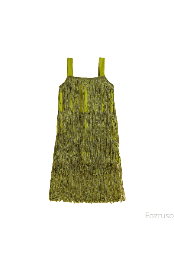 Casual Floral Dresses Girls Flapper Dress Sequins Fringe Latin Dance Dress Tassel Tango Dress Sizes 18-24 Months