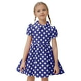 thumbnail image 1 of Fozruso Casual Floral Dresses Outfits Party Sleeveless Gown Dress Kid Dots Prints Floral Children Girl Clothes Girls Dresses Sizes 8-9 Years, 1 of 6