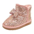 thumbnail image 1 of Fozruso Children Boots Girls Boots Autumn Winter Single Boots High Boots Bow Fashion Outwear,Sizes 1.5(9.5-10 Years), 1 of 4