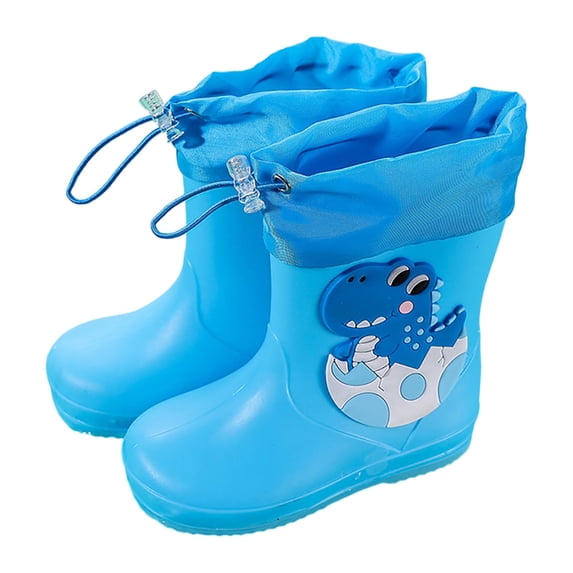 Fozruso Children Female Elastic Mouth Children's Rain Boots Textured Soles Non Light Comfortable Rain Shoes For Primary School Students,Sizes 9(2.5-3 Years)