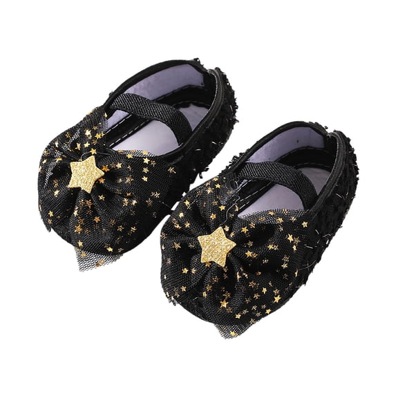 Fozruso Children Kids Girls Boys Soft Toddler Shoes Toddler Walkers Shoes Princess Shoes Sizes 4 Toddler(Black)