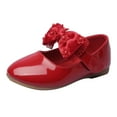 thumbnail image 1 of Fozruso Children Shoes Flat Shoes Shoes With Sequins Bowknot Girls Dancing Shoes Sizes 11.5 Little Kid(Red), 1 of 6