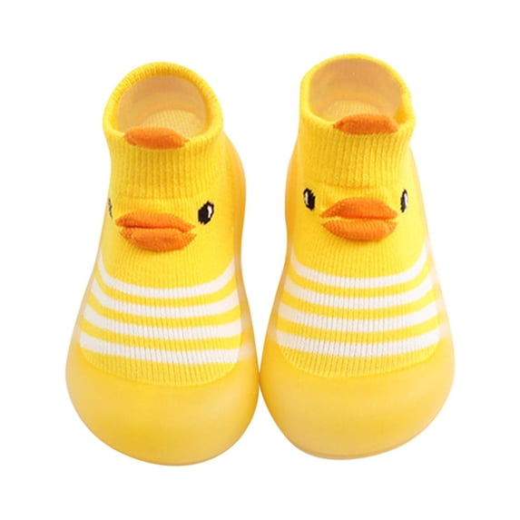 Fozruso Children Todller Shoes Baby Boys And Girls Non Flat Socks Shoes Lightweight Comfortable Cute Cartoon Bear Pattern Sizes 4.5 Toddler(Multicolor)