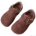 thumbnail image 1 of Fozruso Children's Leather Shoes Spring New Girls Shoes Pig Bapi Small Fragrance Wind Fashion Shoes Children's Shoes,Sizes 21 Little Kid 21(Brown), 1 of 6
