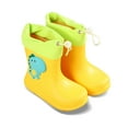 thumbnail image 1 of Fozruso Children's Unisex Rainy Season Baby Water Shoes Lightweight Cartoon Adjustable Drawstring Rain Boots (2 10 Years Old),Sizes 12.5(6-8 Years), 1 of 4