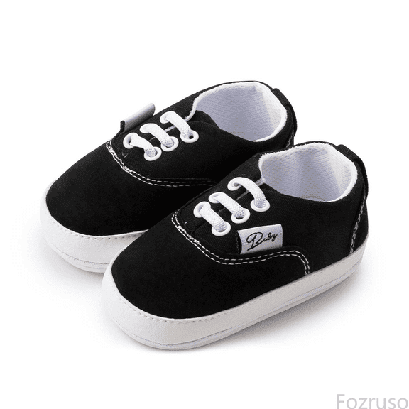 Fozruso Classic Baby Sneakers Toddler Shoes For Learning To Walk Ideal For Soft Rubber Sole For Indoor And Outdoor Activities,Sizes 4(0-6 Months)