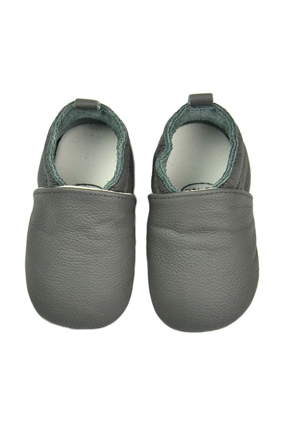 Crawling Shoes Baby First Walking Shoes Girls Boys Slippers Crawling Shoes Baby Shoes Soft Leather With Suede Soles Leather Shoes Toddler 0 2 Years Sizes 4 Toddler(Gray)