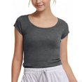 thumbnail image 1 of Fozruso Crop Tops For Girls Short Sleeve Shirt Girls Summer Tops Square Neck Slim Fit Tops Basic Tee Casual Tee,Sizes 12-13 Years Gray, 1 of 5